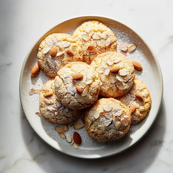 Honey Almond Semolina Cookies